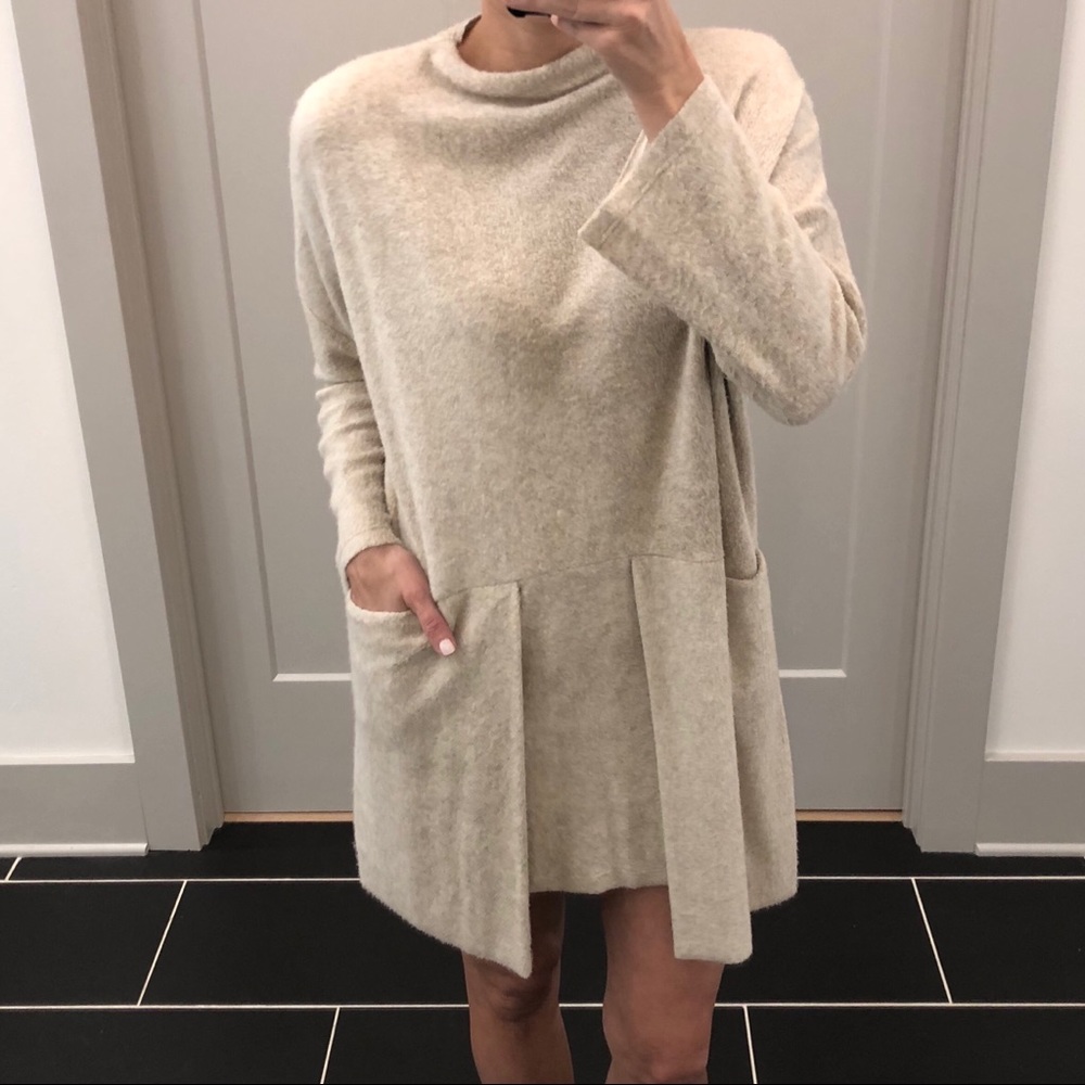 Beige Sweater Dress